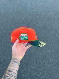 Image 2 of  LEMONADE BRIM TRI TONE TAMPA BAY DEVIL RAYS CUSTOM FITTED CAP