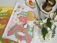 Image 2 of Egg Daisy Risograph Print