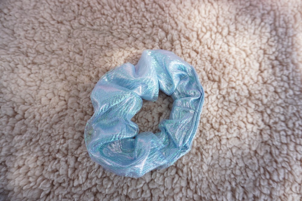 Image of Blue Crystal Scrunchie 
