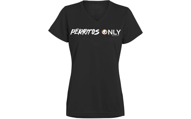 Woman's Perritos Only V-Necks - Black (ships 5-7 days) *FREE SHIPPING*