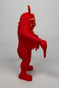 Image 3 of Angry Red Planet Hand Painted Three Eyed Martian Toy