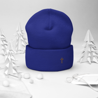 Image 20 of Cuffed Beanie (with cross)