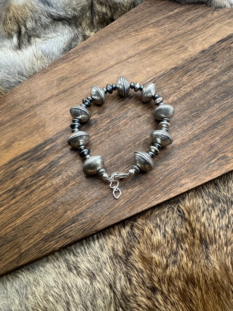 Image of Mercury Dime Bracelet & Sterling bead accents - PRE ORDER