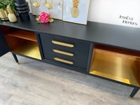 Image 14 of Mid Century Modern Vintage Black G Plan Sideboard  - TV Cabinet - Drinks Cabinet