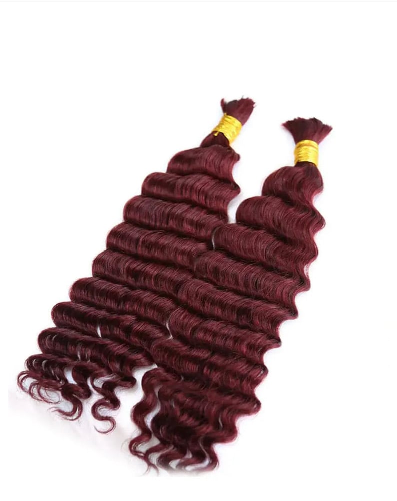 Image of Burgundy deep wave bundles 