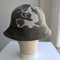 Image 1 of Reworked 6-panel Reversible Bucket Hat Camouflage-2  XL 24"