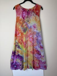 Image 2 of S Jersey Knit Pocket Tank Dress in Earthy Spiral Ice Dye