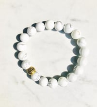 Howlite With Gold Accent