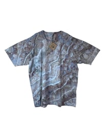 Image 2 of 2XL Adult Combed Cotton Tee in Stone Geode Ice Dye