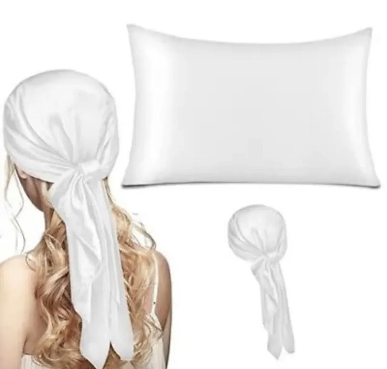 Luxury Silk Pillowcase & Scarf