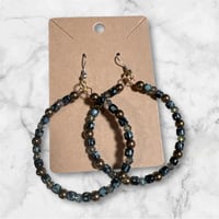 Image 1 of Textured Round Earrings 