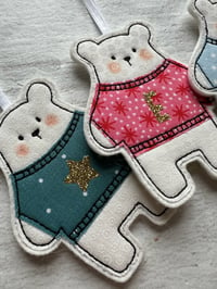 Image 2 of Christmas Jumper Polar Bear Decoration 