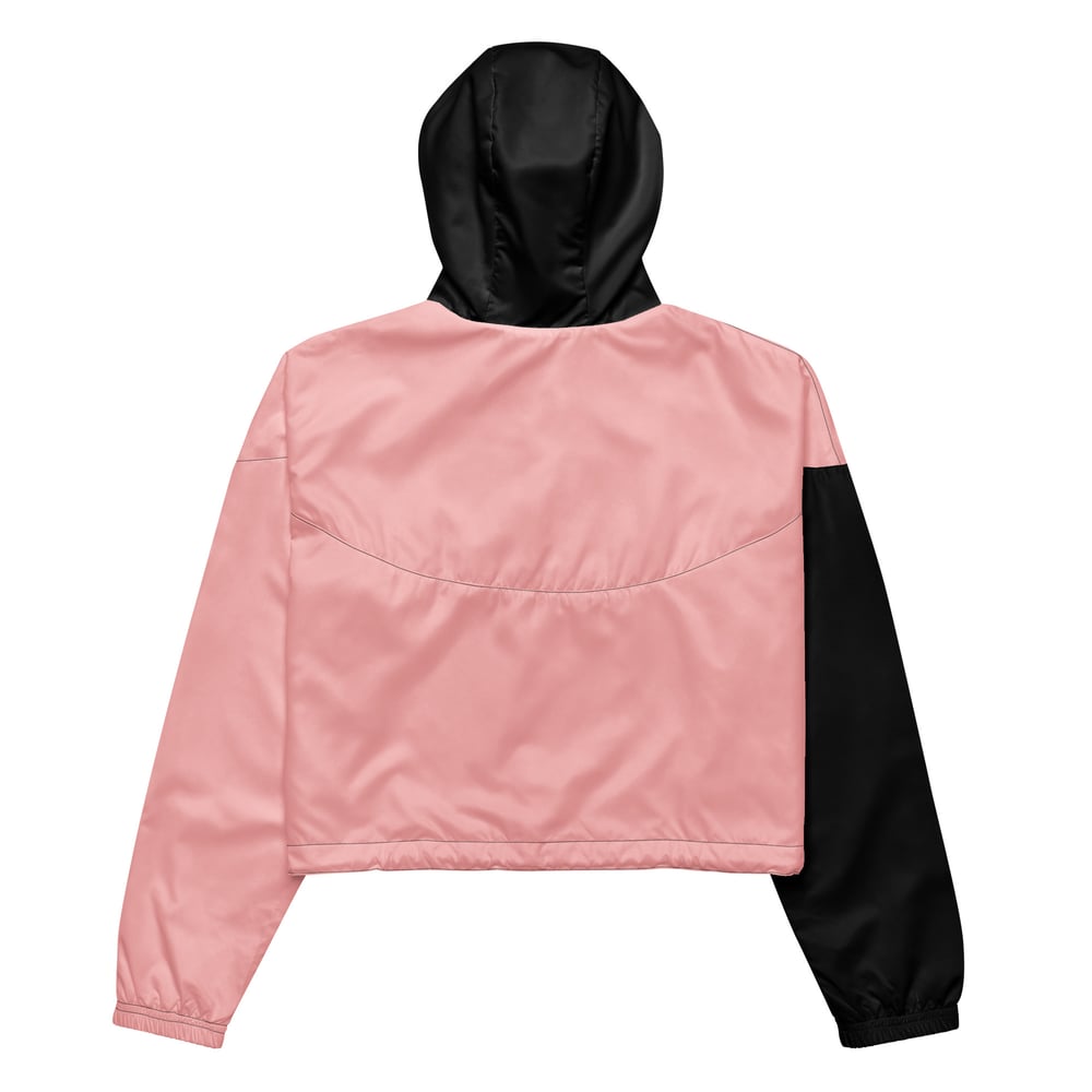 Pink logo cropped windbreaker