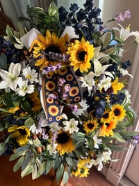 Image 5 of Sunflower wreath, home decor, outdoor indoor wreath 