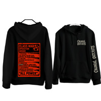 Image 1 of Operation Order for Class War- Black Hoodie - Back - PRESALE