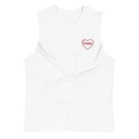 Image 2 of Heart Porn Embroidered Muscle Shirt