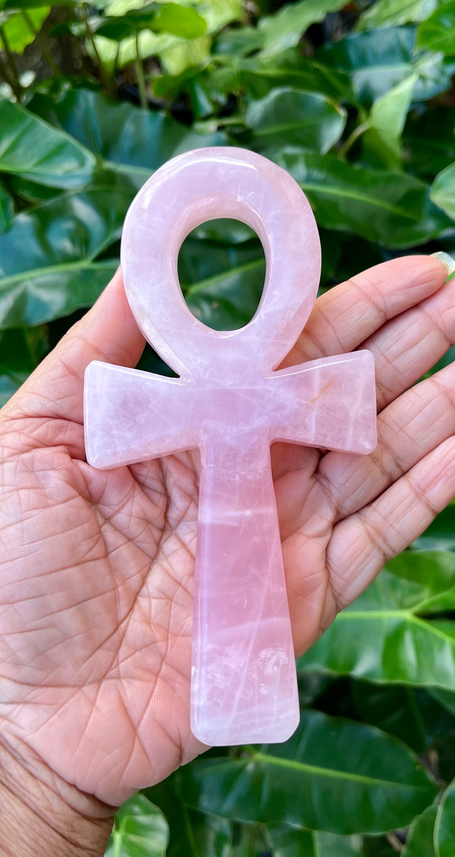 Image of Rose Quartz Ankh 