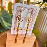 Chivalrous Knight Earrings Gold