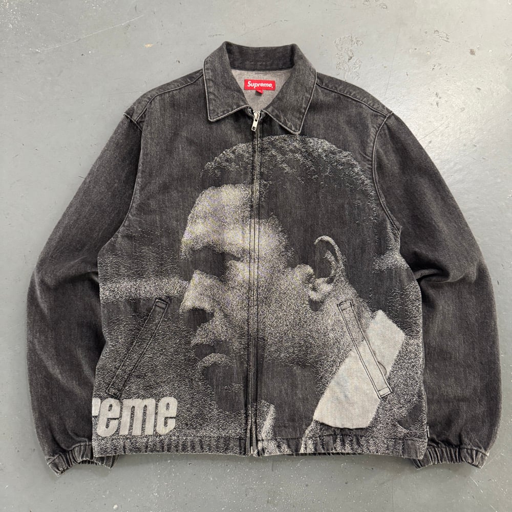 Image of FW 21 Supreme John Coletrane "A Love Supreme" Denim Jacket, size medium