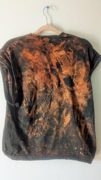 Image 5 of Bird skeleton hand-painted black cropped top