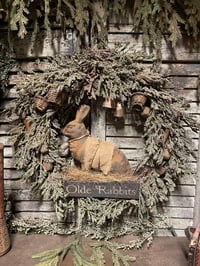 Image 1 of #1 Olde Rabbits ~ Wreath ~ One of my larger rabbits!