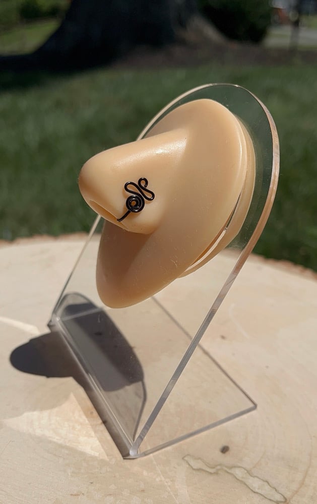 Image of Black wire nose cuffs 