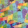 Pronoun Pigeon Glitter Vinyl Waterproof 3" LGBTQ2S Rainbow Sticker