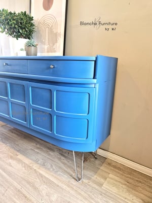Image of Gorgeous Nathan Curved Sideboard in a vibrant blue