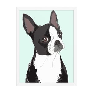 Image of BOSTON TERRIER FRAMED ART