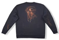 Image 2 of “EYE SEE YOU”  CUSTOM BLEACH PAINTED PULLOVER SALAD XL