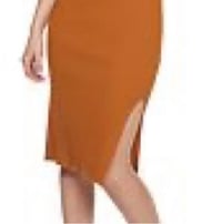 Image 4 of NINE WEST orange ribbed ruffle dress