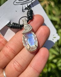 Image 2 of Rainbow Moonstone - Sterling Silver Pendant