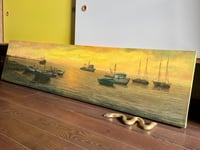 Image 2 of Oil Coastal Scene on Canvas