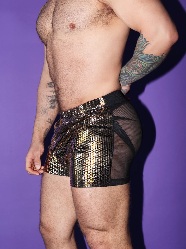 Image of THE GOLDEN TICKET BAREBACK SHORTS