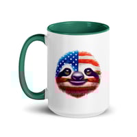 Image 13 of Independence Day Sloth USA Flag Coffee Mug