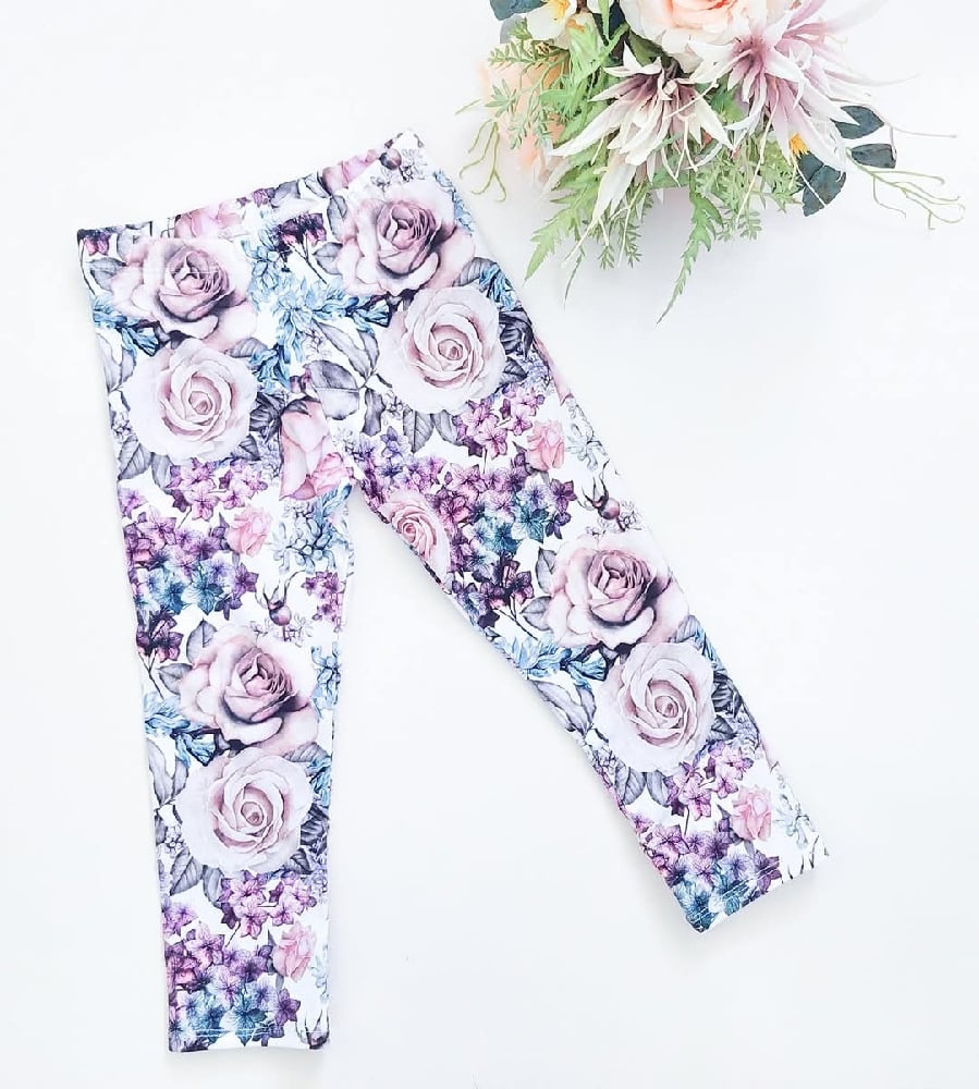 Legging Fille Sweet Honey – Taille 8 Ans – Vert Sauge à Pois – Coton, Longueur Classique