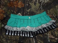 Image 1 of Teal Mini Skirt 