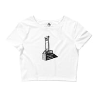 Image 1 of Guillotine White Crop Tee