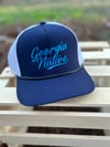 Georgia Native Script Rope Trucker Hat Navy 