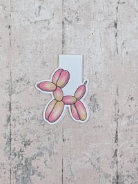 Image 3 of Pink Balloon Dog Magnetic Bookmarks