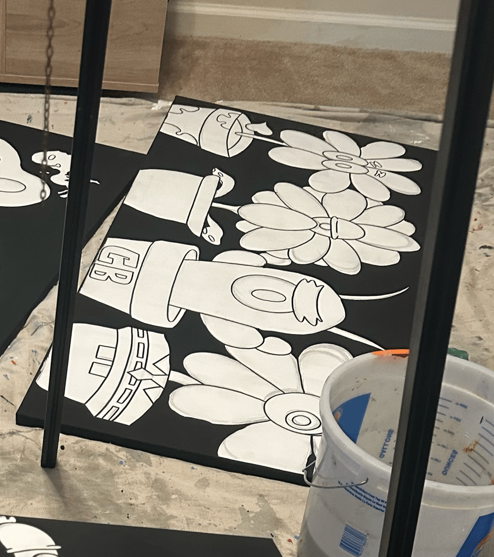 Flower Pots of the Sea Canvas
