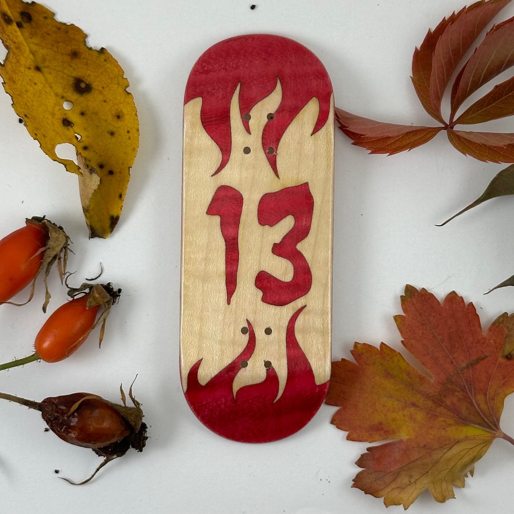 Image of Friday the 13th split ply  white&red deck