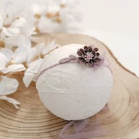 Image 2 of Newborn girls headband | dusty purple-1