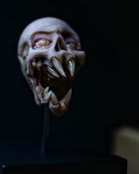 Image 4 of Vampire fetal skull, original art, dark academia