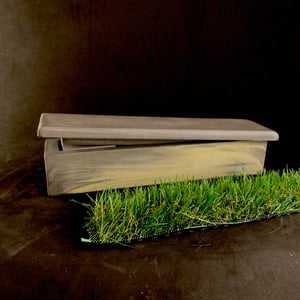 Image of Straight Bench/Planter (Grey Top, Slime Green and Grey Base)