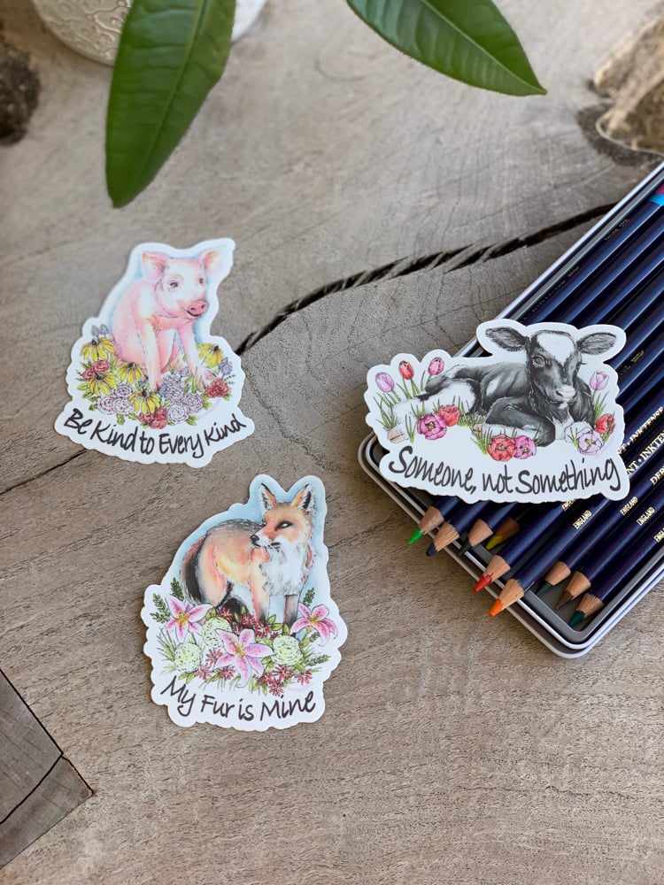 Animal Rights Sticker Trio