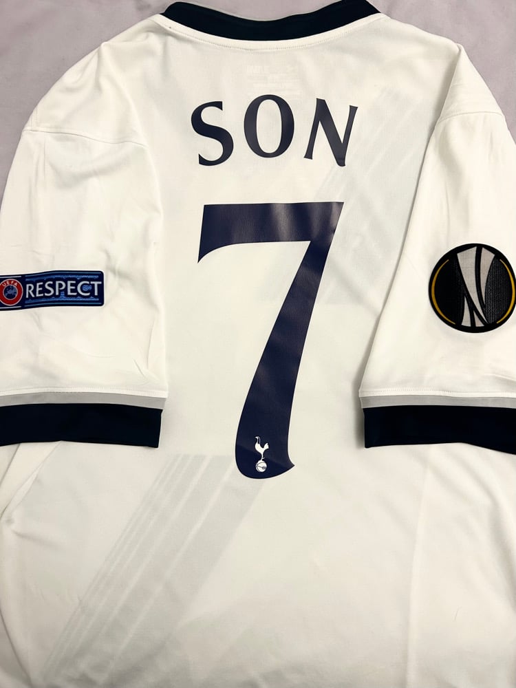 Image of Tottenham Hotspur “SON 7” 2015/16 Home Shirt + Europa patches (XL)