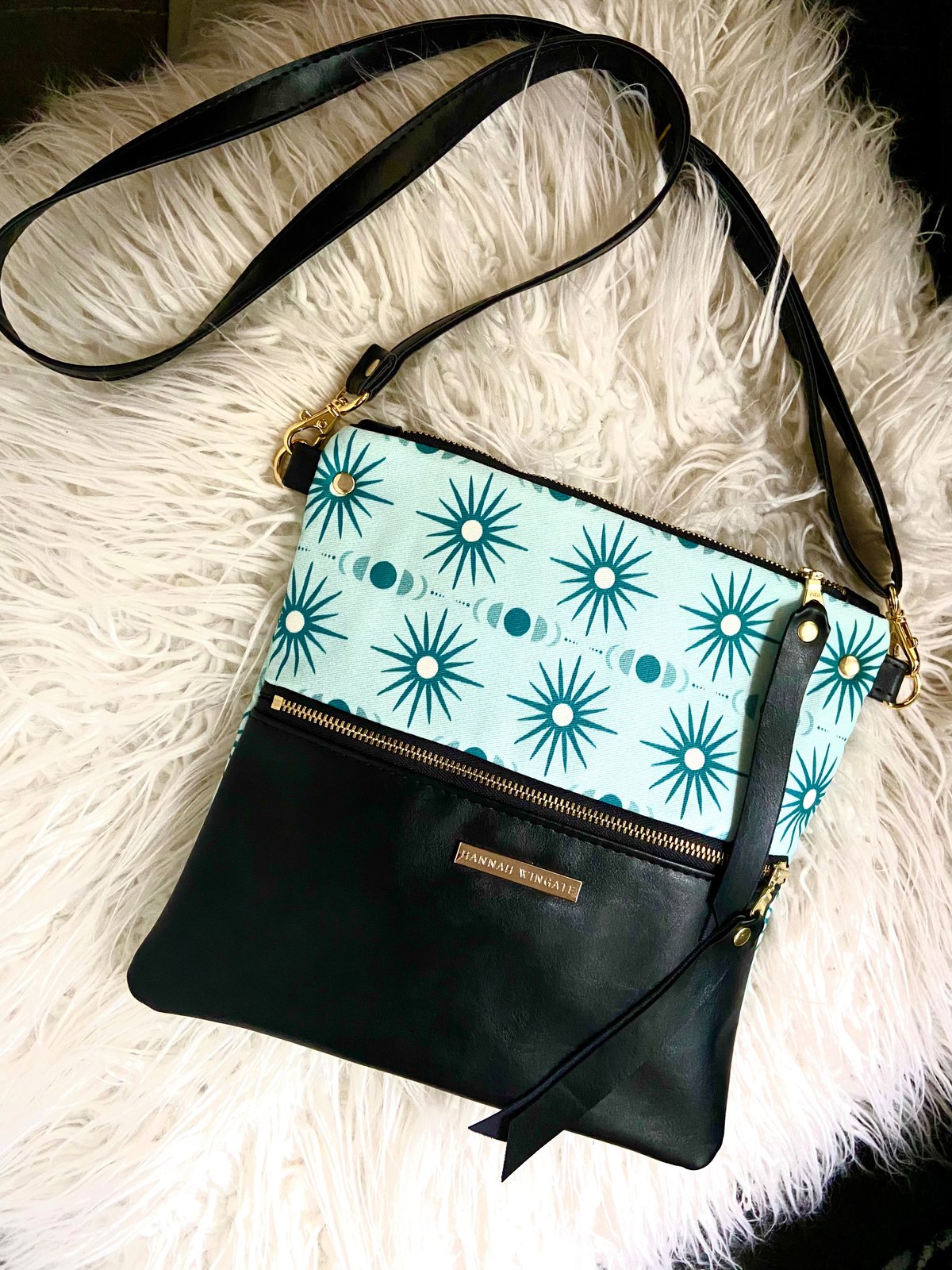 Sunburst Moons crossbody | Hannah Wingate Designs