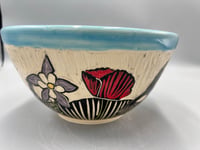 Image 4 of Ceramic Hummingbird Floral bowl- Leslie Krist