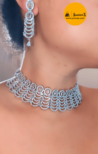 Image 2 of Shaela_AD Choker Set - Party Choker Set with Earrings